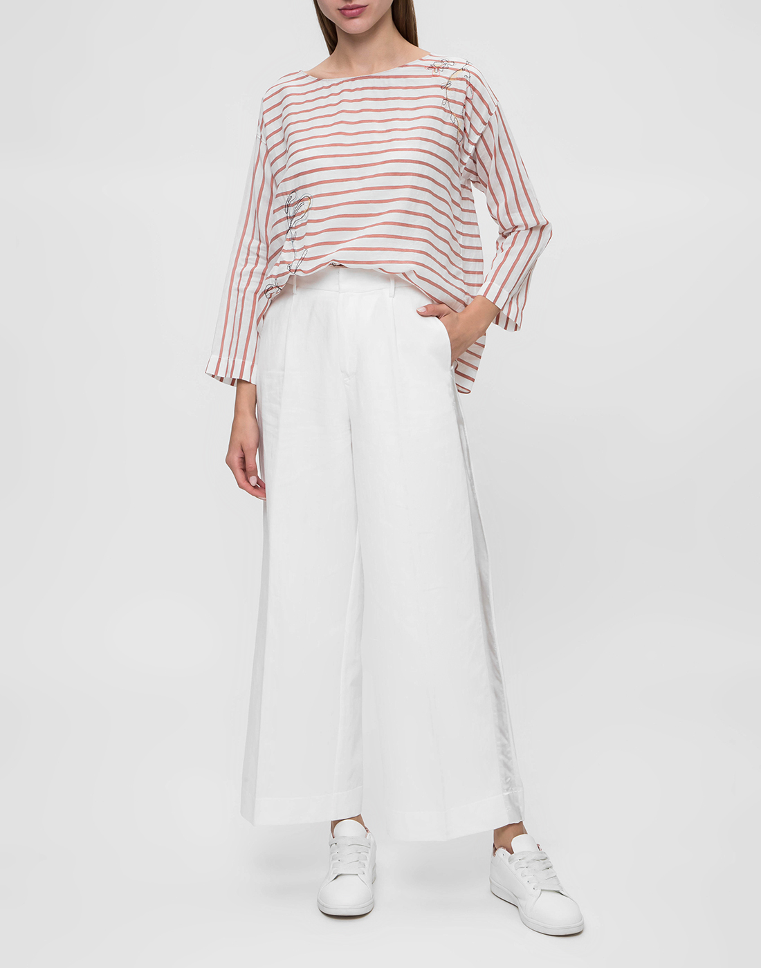 Classic White Linen Trousers